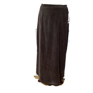 KD SPRING SKIRT NEW MAXI LODEN GREEN CHEVRON STRAIGHT DARK ACADEMIA SIZE L